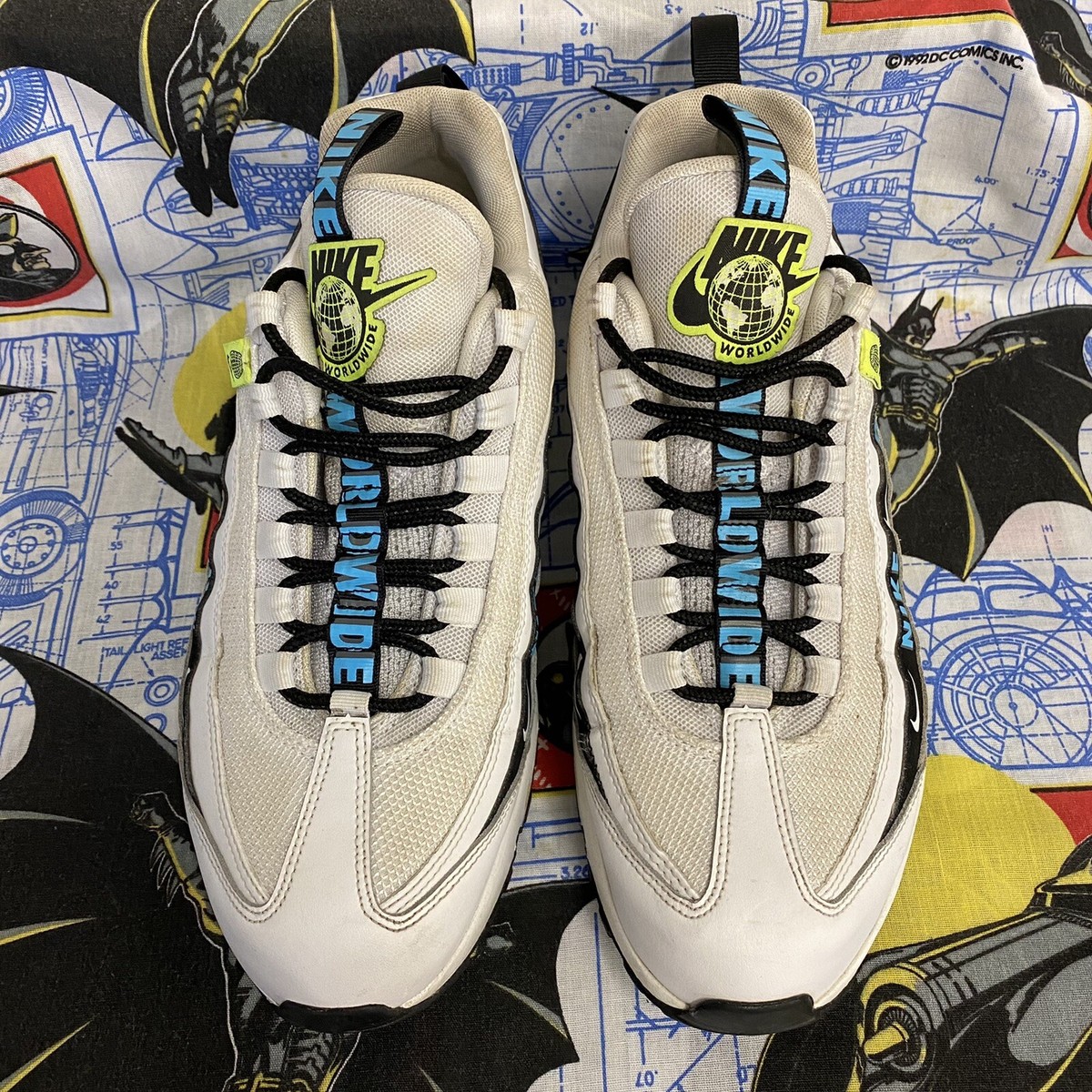 Nike Air Max 95 SE White/Blue Fury-Volt-Black Men's Running