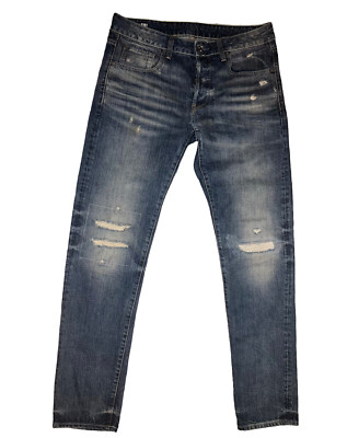 G-STAR RAW 3301 Jeans Sz 32x32 Cotton Slim Straight Button Fly