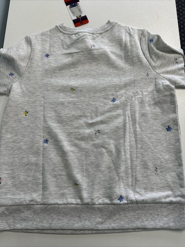 Gloria Vanderbilt embroidered Gray Womens Floral Sweatshirt NEW Medium Flower - Picture 12 of 14