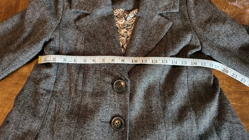 CAbi Womens Brown Tweed Shakespeare Wool Blend Swing Coat Style 169 Size 2 EUC - Picture 8 of 9