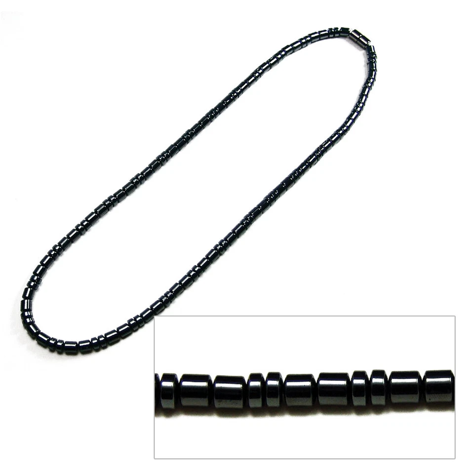 Collar de cuentas de tambor de hematita magnética Accents Kingdom para hombre Foto 3 de 4