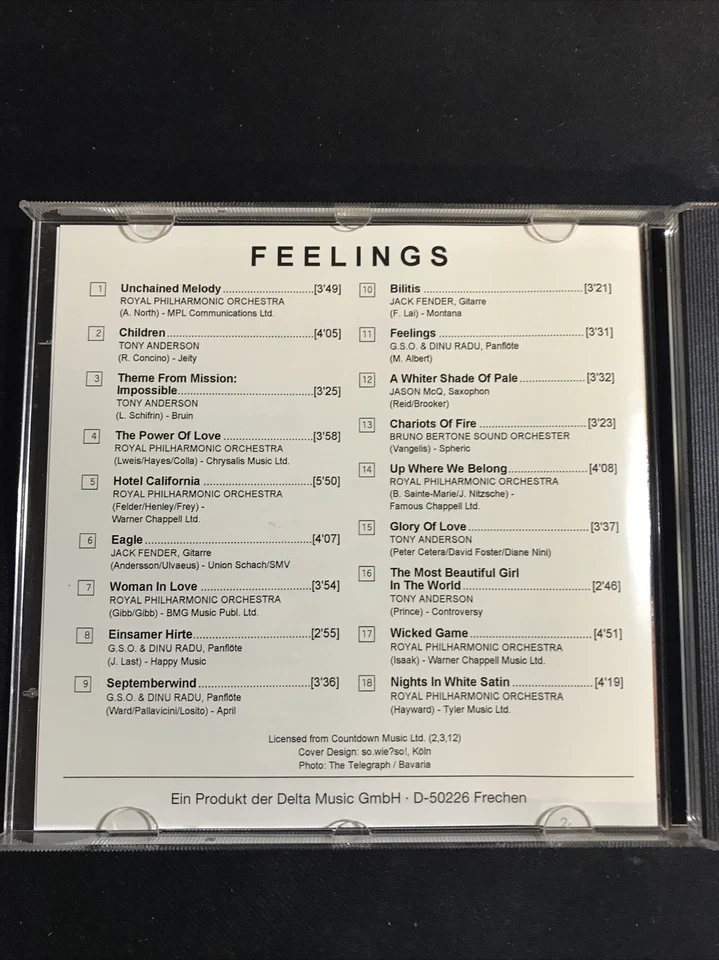 Feelings (1997, 18 tracks) CD Sampler - Zustand Gut @203 - Bild 3 von 4