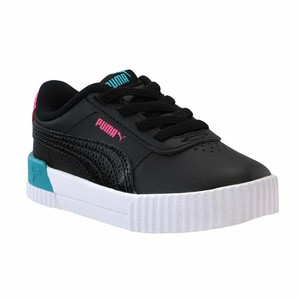 Puma Carina Vivid Black-Pink-Green for Girls