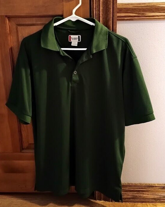 CLIQUE Men Polo Classic Shirt Green 3-Button Size Large