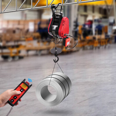 110V 50/60HZ ELECTRIC HOIST WITH REMOTE CONTROL WINCH LIFT - 350KG/771.62LBS!