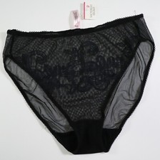 NEW Victoria's Secret VINTAGE 90s-Y2K Lace Mesh Sheer High Cut Brief Panty LARGE