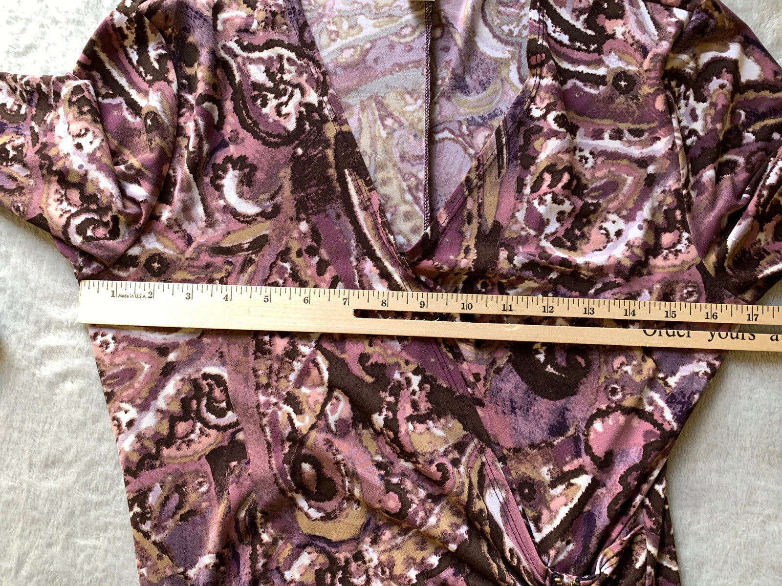 Abito Michael Kors tg 6 finto avvolgente jersey elasticizzato drappeggiato zip davanti scollo a V sexy