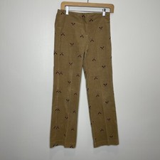 Vintage Lilly pulitzer sz 0 corduroy pants brown paddle canoe High Waist - Flaw