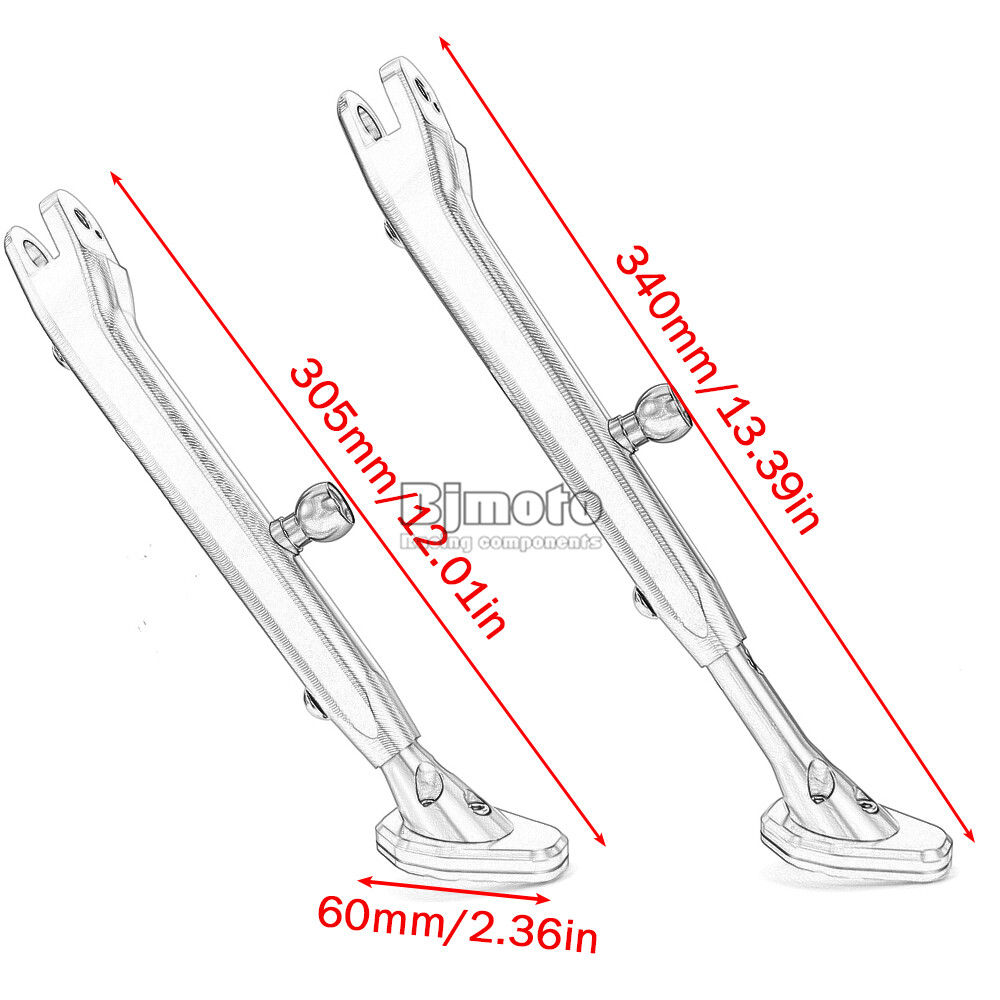 For BMW S1000RR / M1000RR CNC Adjustable Kickstand Foot Side