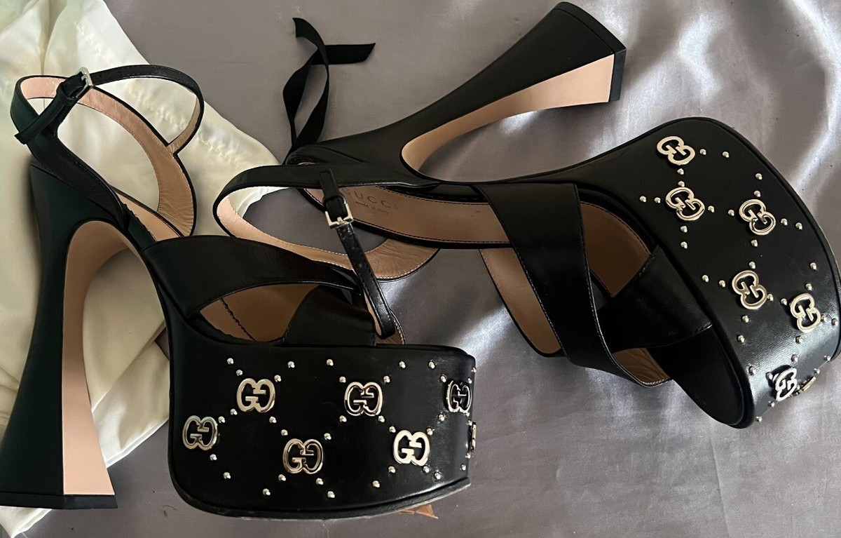 Gucci Interlocking G”s Platform Sandals Heels Shoes 37.5 | eBay Gucci Interlocking G”s Platform Sandals Heels Shoes 37.5 | eBay