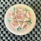 GOOD INTENTIONS LTD HAND PAINTED PINK ROSES PILL BOX WALES UK 1 1/2" X 1 1/2" — photo 1
