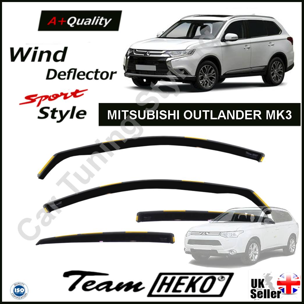 MITSUBISHI OUTLANDER MK3 2013onwards 4pc Wind Deflectors HEKO Tinted