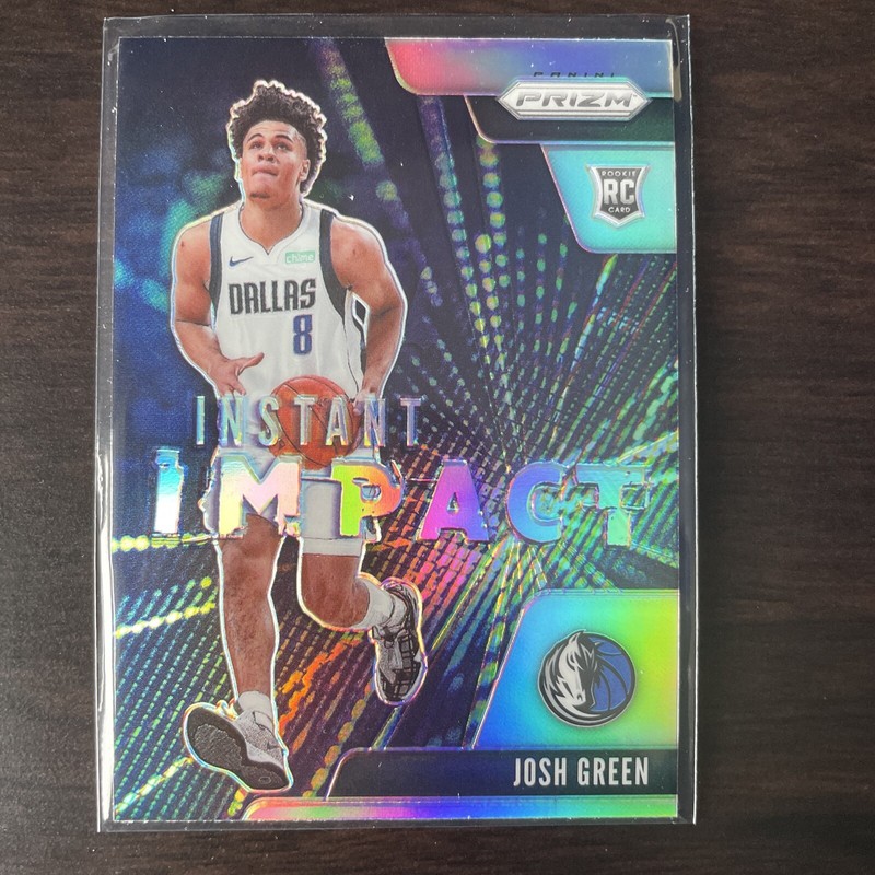 2020-21 Panini Prizm Josh Green 14 RC Rookie Instant Impact Silver Prizm SP Mavs