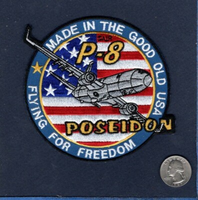 P-8 Poseidon US Marine Boeing VP Patrol Antisubmarine Squadron Flugzeug Aufnäher