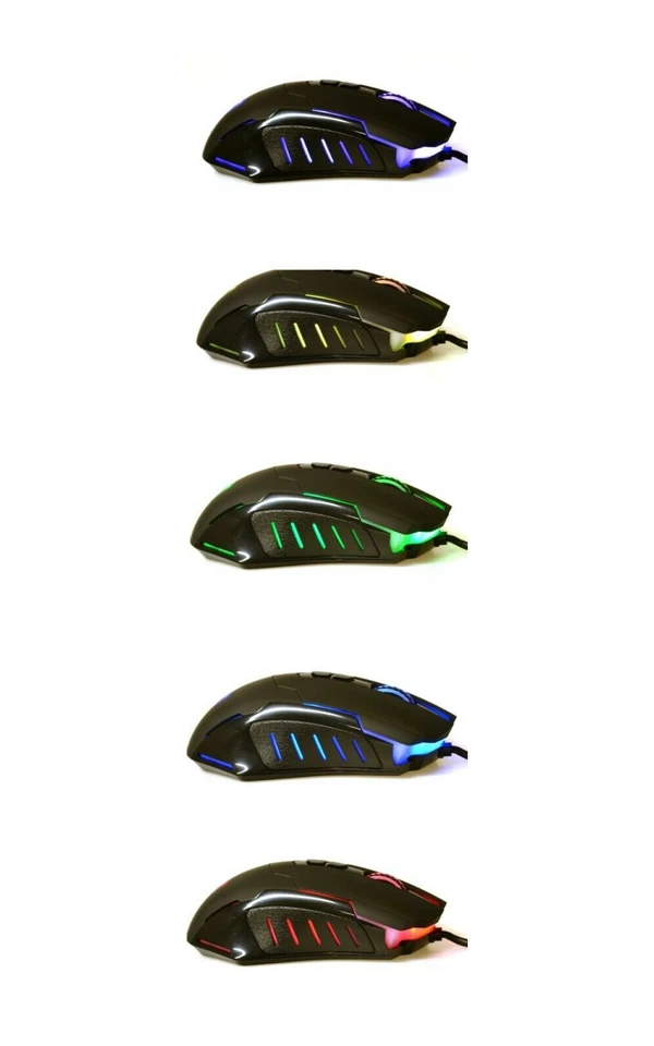 Wired Game Gaming Mouse T7 7200 DPI Optical RGB Light 7 Programmable Buttons - Image 2 of 4