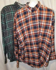 IZOD Varied Colors, Plaid, Long Sleeve Men's Flannel, Shirt XL, 2XL