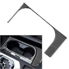 Carbon Fiber Center Console Water Cup Holder Cover For Toyota Tundra 2014-21 LHD
