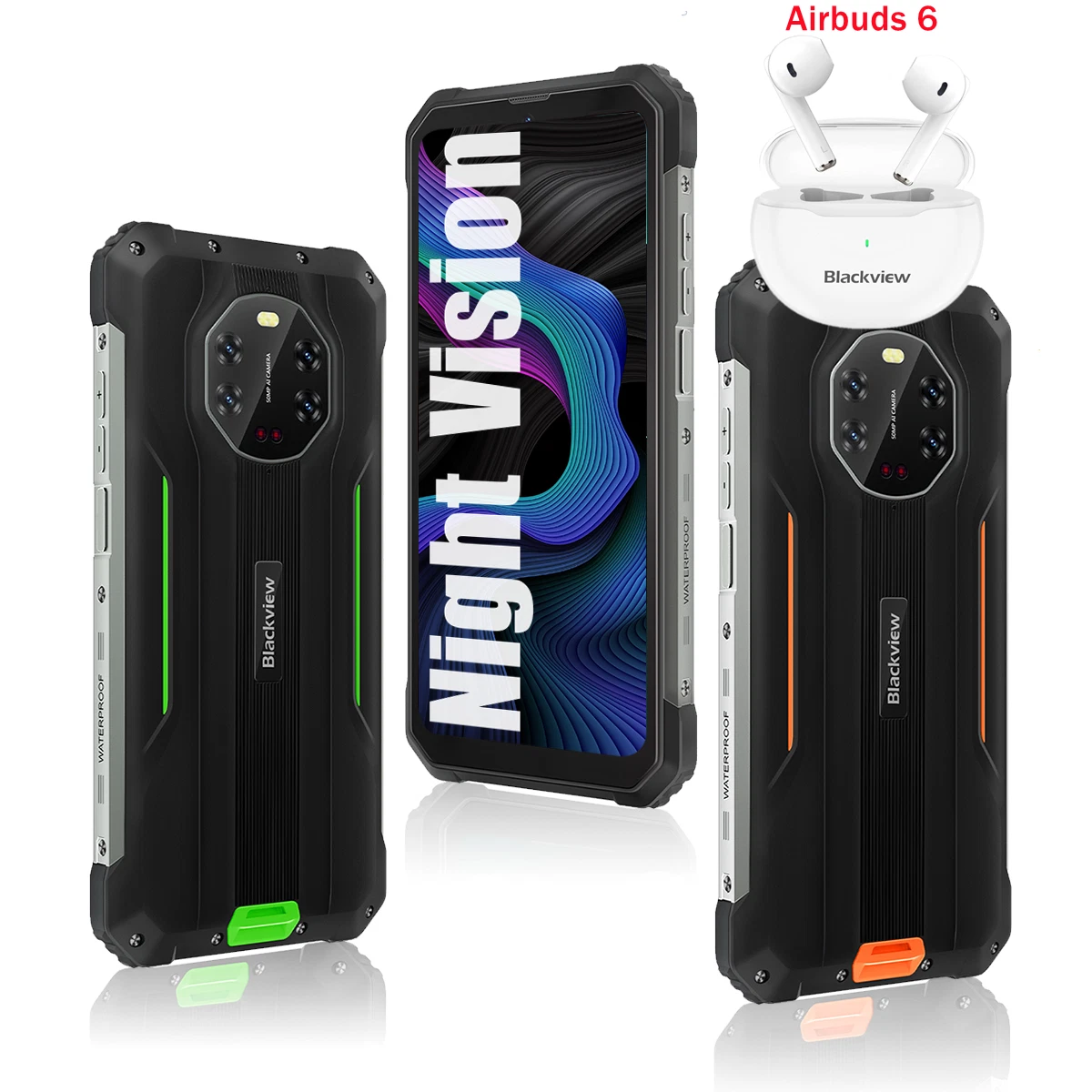 Blackview BV8800 Rugged Smartphone 8GB+128GB Android 11 Night