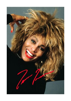 Tina Turner 5 A4 reproduction autograph picture poster with choice of frame