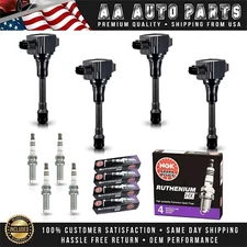 4 Ignition Coil & 4 NGK Ruthenium Spark Plug for Nissan Sentra 2013-2019 1.8L