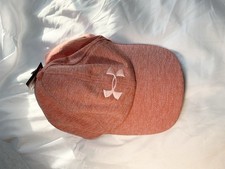 Under Armour Hat Cap Strap Back Womens One Size Heather Coral Poly Spandex Blend