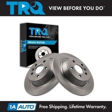 TRQ Rear Brake Rotors Set Solid For 2012-2015 Land Rover Range Rover Evoque