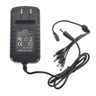 Security Camera Power Adapter 12V 2A 100V-240V Ac to Dc 2.1x5.5mm w/ 4-Way Po.