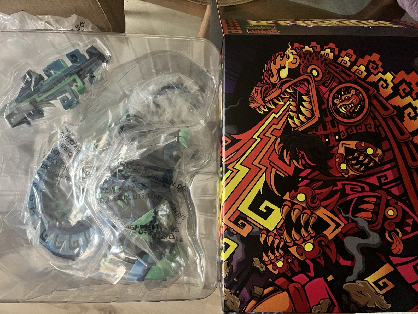 Godzilla Vinyl Designer Figure by Urban Aztec Heat Ray Blue Variant - Mondo Toys