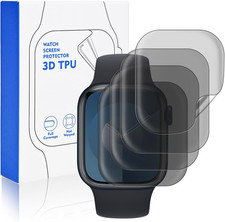 4 Pack Compatible for Apple Watch Series 9 8 7 Screen Protector 45Mm, Privacy HD