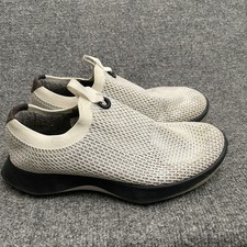 Allbirds Tree Dasher Relay Shoes Mens Sz 10 White Black Slip-On Knit Running