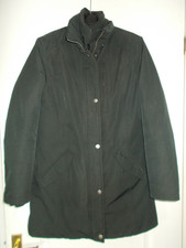Giacca cappotto donna Barbour nero impermeabile imbottito taglia 10 UK