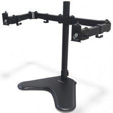 Mount-It MI-2781 Black Dual Monitor Desk Stand 18" Read All 