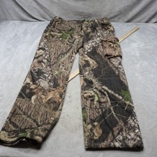 Cabelas Pants Mens 36x35 Camo Mossy Oak Break Up Fleece Cargo Hunting Outdoor