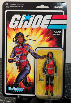 GI Joe Raven Cobra Pilot Action Figure 3.75'' Super7 ReAction Retro Collection