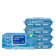 2Pack of Flushable Wet Wipes Vitamin E Aloe 42 count soft and gentle on skin