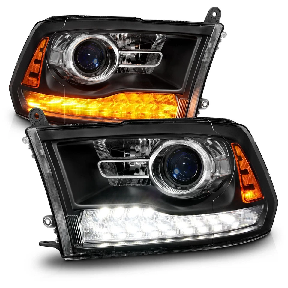 Conjunto de 2 lâmpadas de faróis 111609 Anzo lado do motorista e passageiro para Ram Truck Pai - Imagem 2 de 4