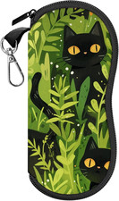 Glasses Case Sunglasses Eyeglass Soft Case Zipper Light Neoprene Pouch with Meta