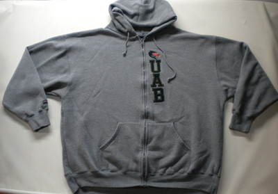 Vintage UAB Blazers Birmingham JanSport Zip Up 2XL XXL Hoodie Gray Grey