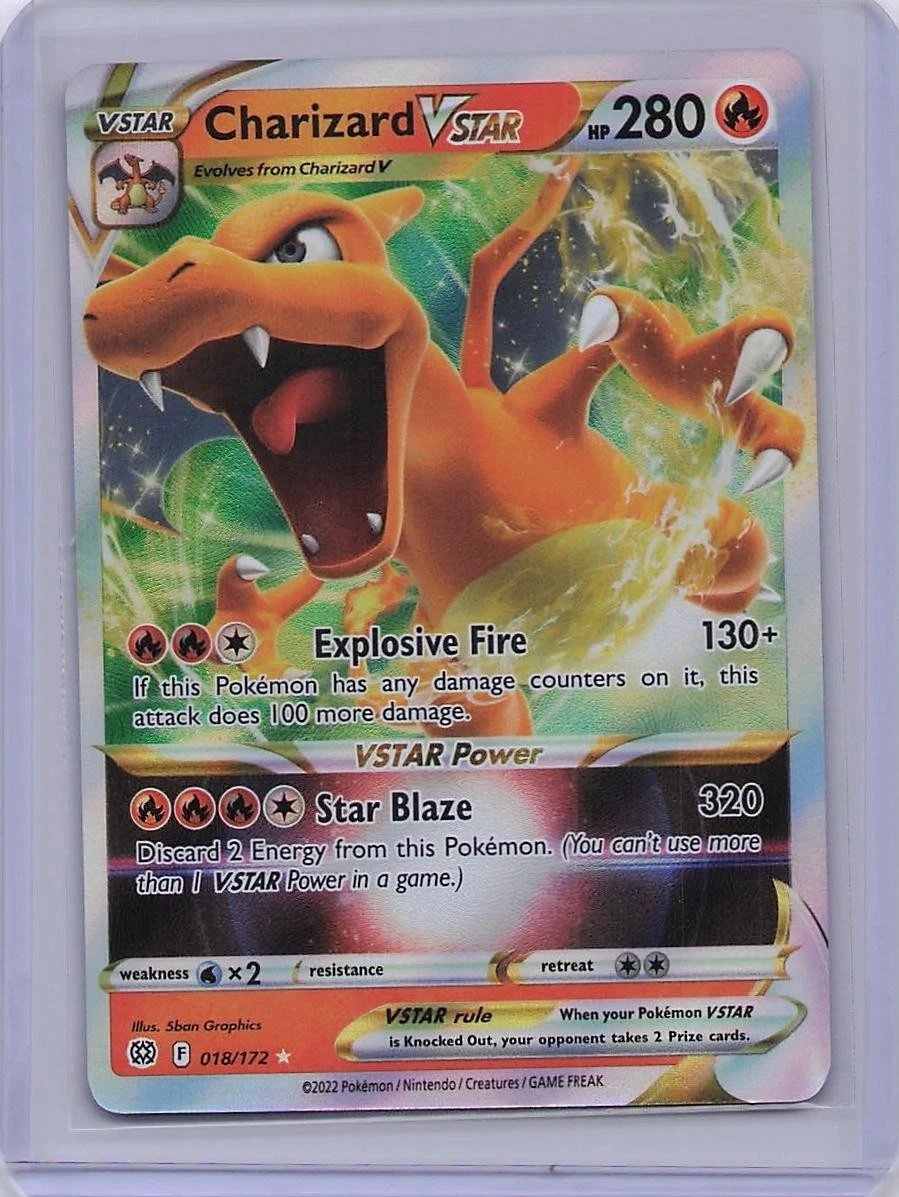 charizard vstar 018/172 brilliant stars - ultra rare pokemon card V 153/172 - Fire / 220 / Basic Charizard VSTAR from Brilliant Stars