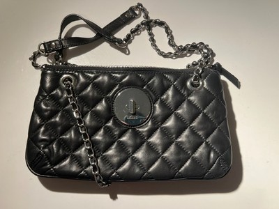 DKNY Women's Black Quilted Shoulder Crossbody Leather Purse Good Condition