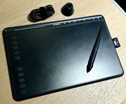 Huion HS611 Creative Pen Graphics Drawing Tablet with Multifunction Keys - Blue