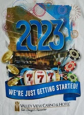 Valley View Casino T-Shirt Sz Large New Year's 2023 San Diego California Tee