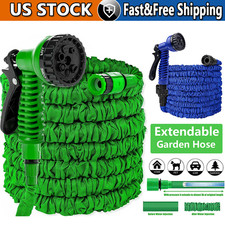 Expanding Expandable Flexible Garden Water Hose w Spray Nozzle 25, 50, 75, 100FT
