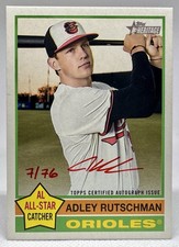 Adley Rutschman 2025 Topps Heritage High Number Real Red Ink Autograph Auto 7/76