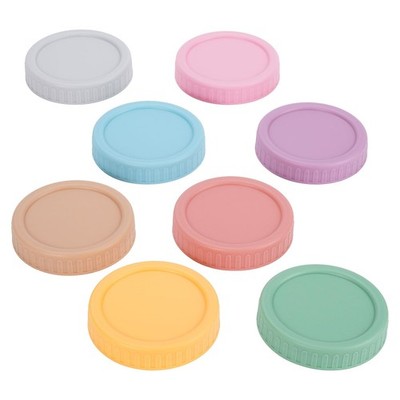 Wide Mouth Mason Jar Lids - ChefBee 8PCS Colored Mason Plastic Lids Wide Mout...