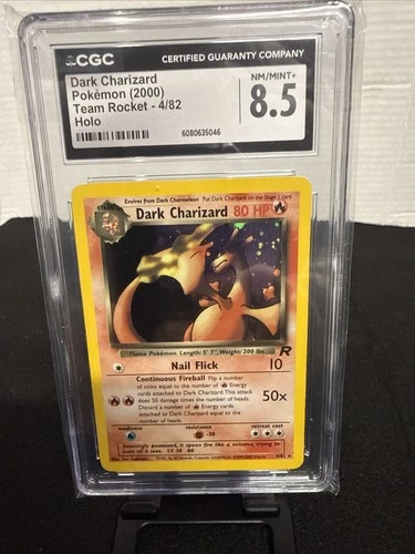 Pokemon Dark Charizard 2000 Team Rocket 4/82 CGC Graded Holo Card