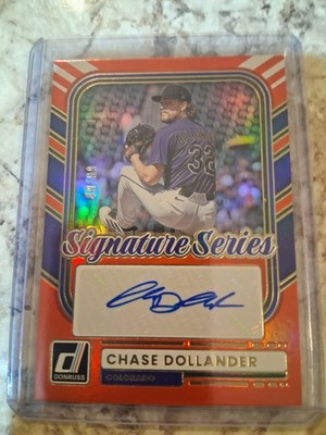 Chase Dollander 2026 Panini Donruss Signature Series Red Auto #/99. Nice. 