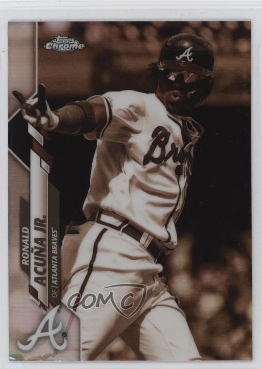 2020 Topps Chrome Sepia Refractor Ronald Acuna Jr Ronald Acuña Jr #112 1pk2