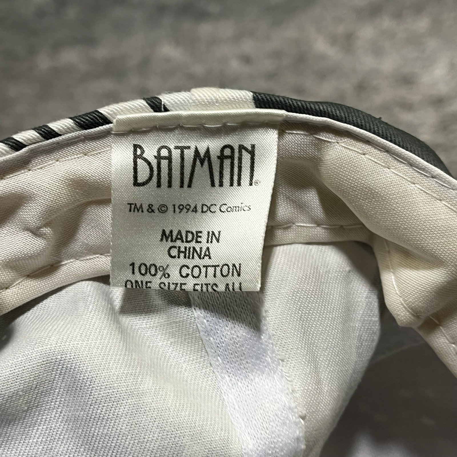 Vintage 90s Batman Snapback Hat Gray Blue embroid… - image 6