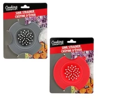 Cooking Concepts Sink Strainer, Pack of 2, Red and Gray